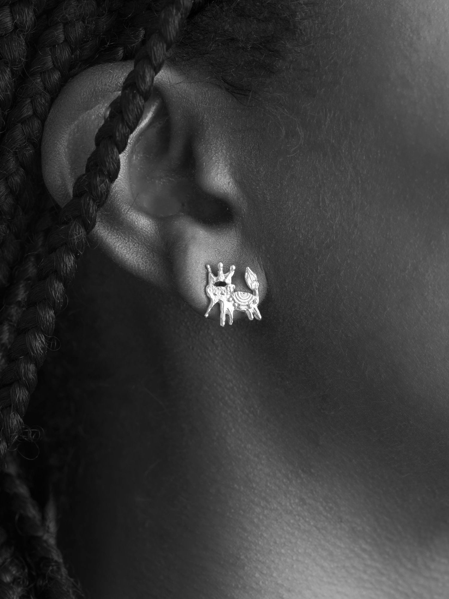 The Lucky Little Elephant Studs - Silver