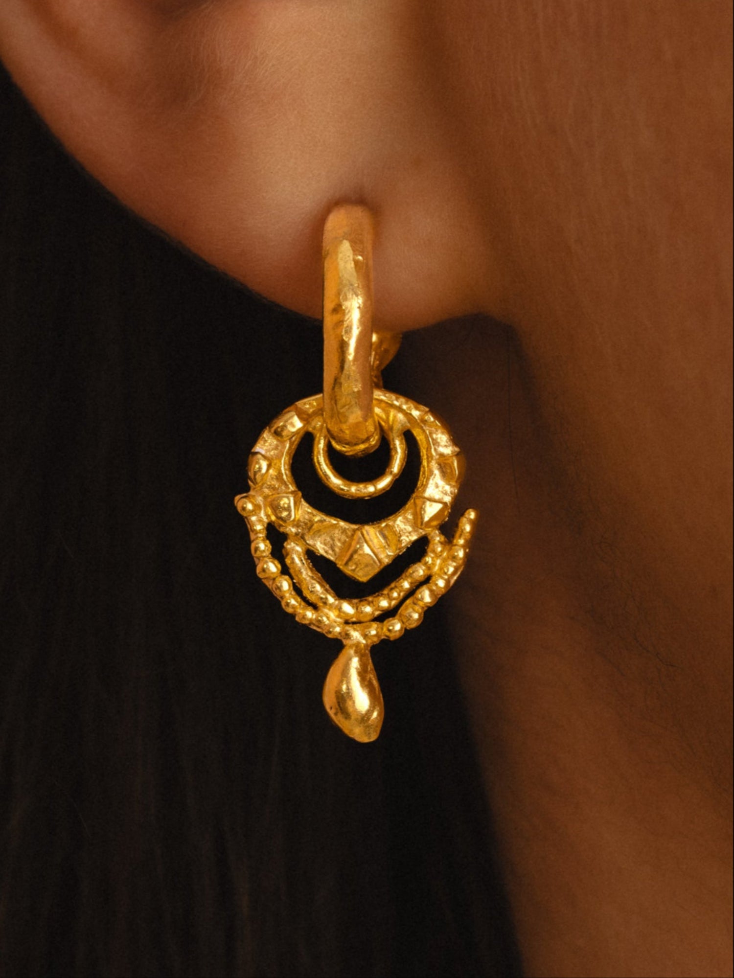 The Rope Of Pearls Hoops