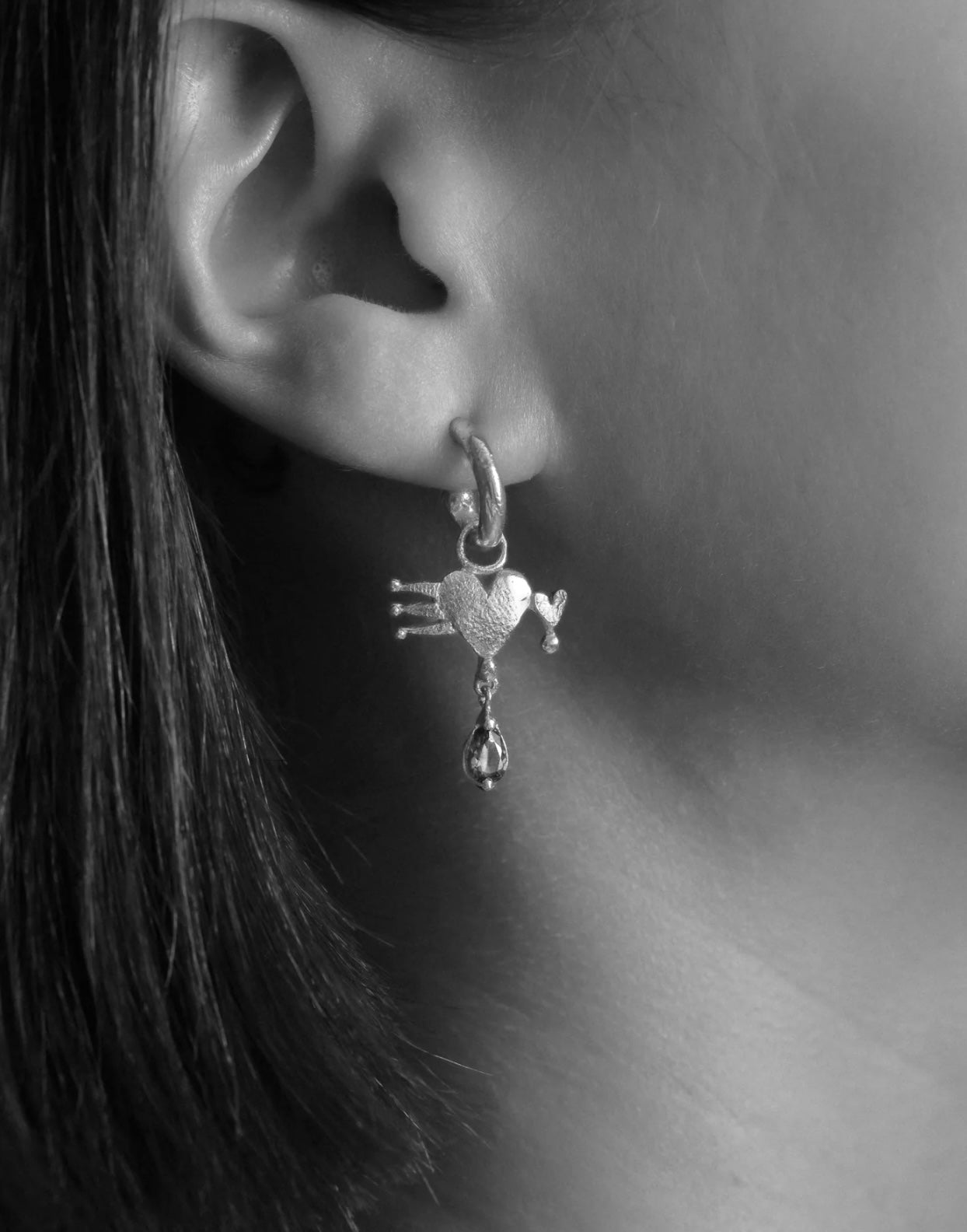 The Léon Heart Hoops - Silver