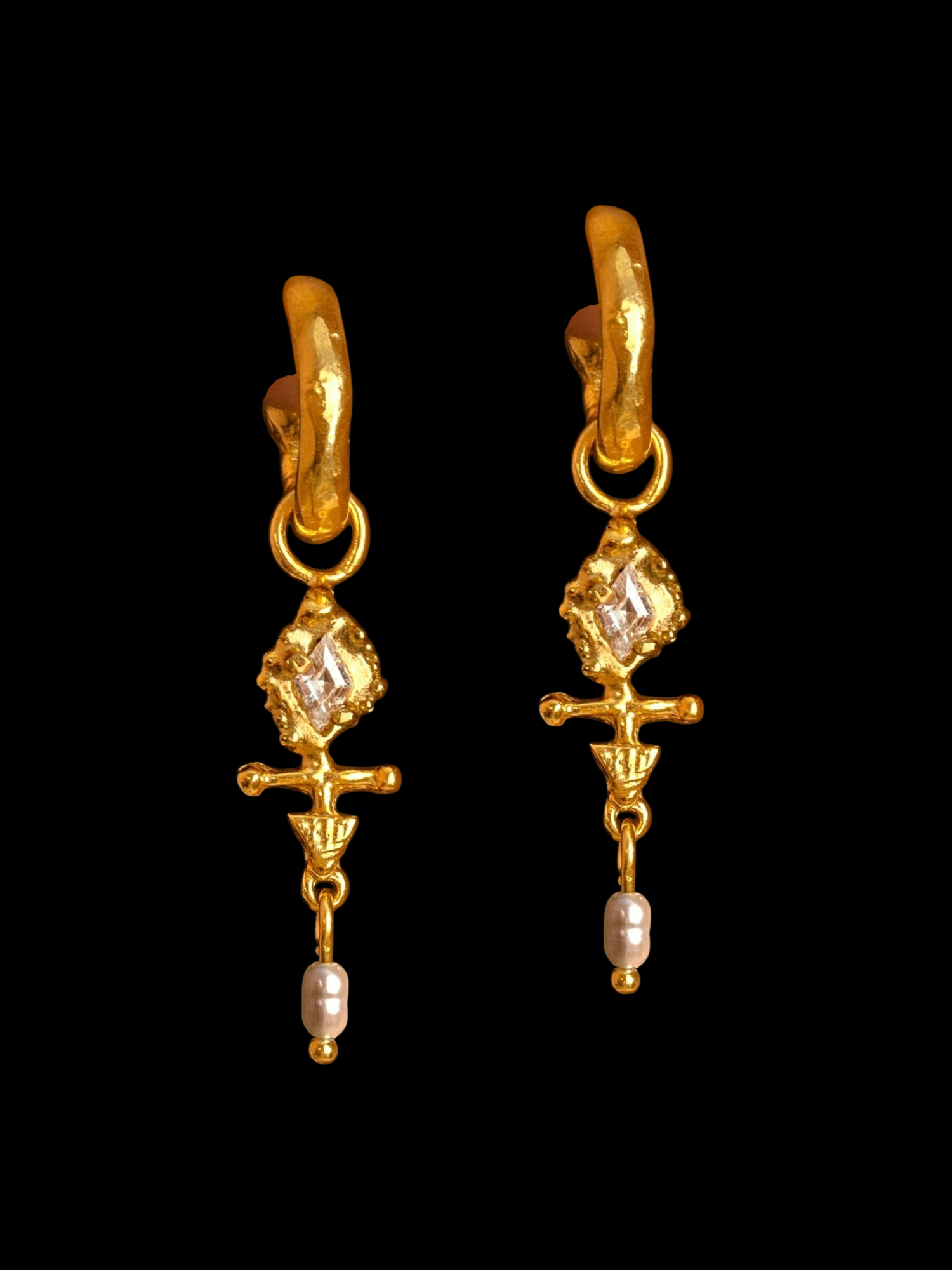 The Diamond Arrow Hoops
