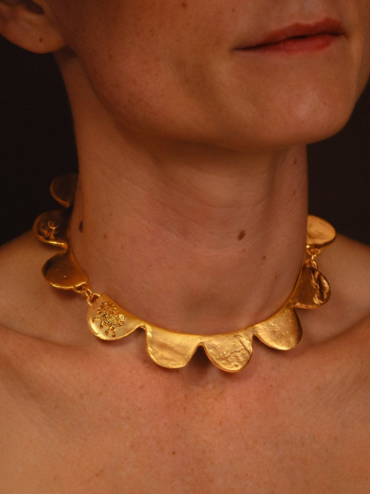 The Clown Ruff - Harlequin Circus Creole Scallop Choker