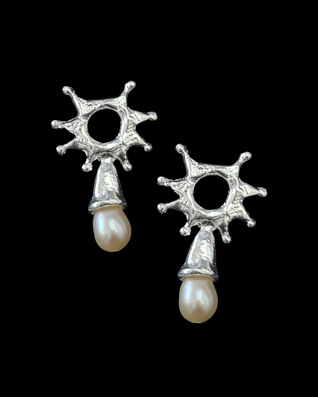 The Jester's Wheel Hoops - Silver